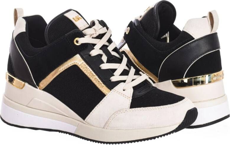 Michael Kors Sneakers met onzichtbare sleehak en merkprint Multicolor Dames