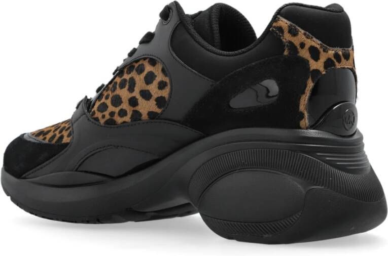 Michael Kors Zuma Cheetah Print Trainer Black Dames