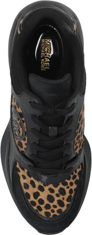 Michael Kors Zuma Cheetah Print Trainer Black Dames