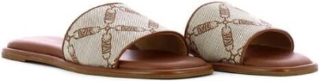 Michael Kors Stijlvolle Leren Schoenen voor Vrouwen Beige Dames