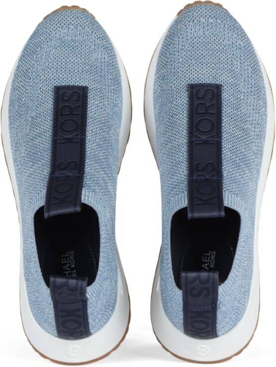 Michael Kors Stretch Stof Slip-On Sneakers Blue Dames