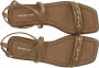 Michael Kors Taupe Leren Lena Platte Sandaal - Thumbnail 2