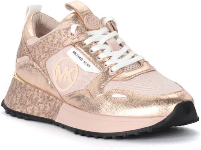 Michael Kors Theo lederen sneaker Roze Dames