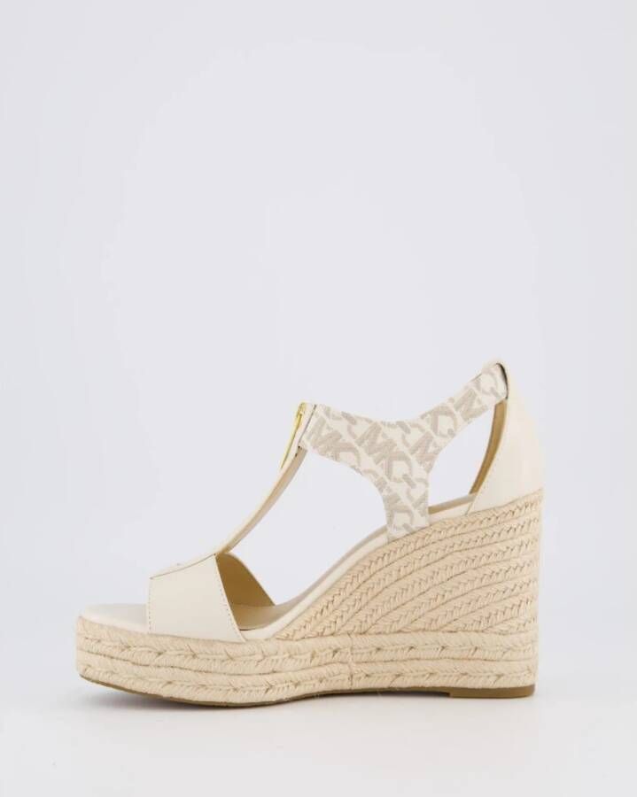 Michael Kors Wedge Sandaal Vanille Stijlvol White Dames