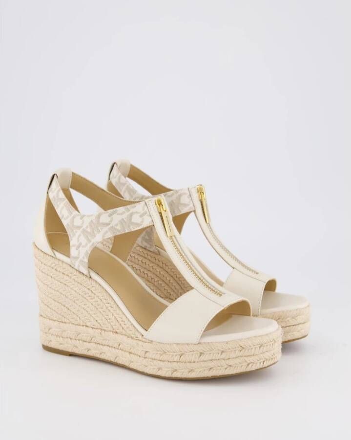 Michael Kors Wedge Sandaal Vanille Stijlvol White Dames