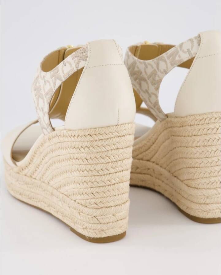 Michael Kors Wedge Sandaal Vanille Stijlvol White Dames