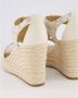 Michael Kors Wedge Sandaal Vanille Stijlvol White Dames - Thumbnail 8