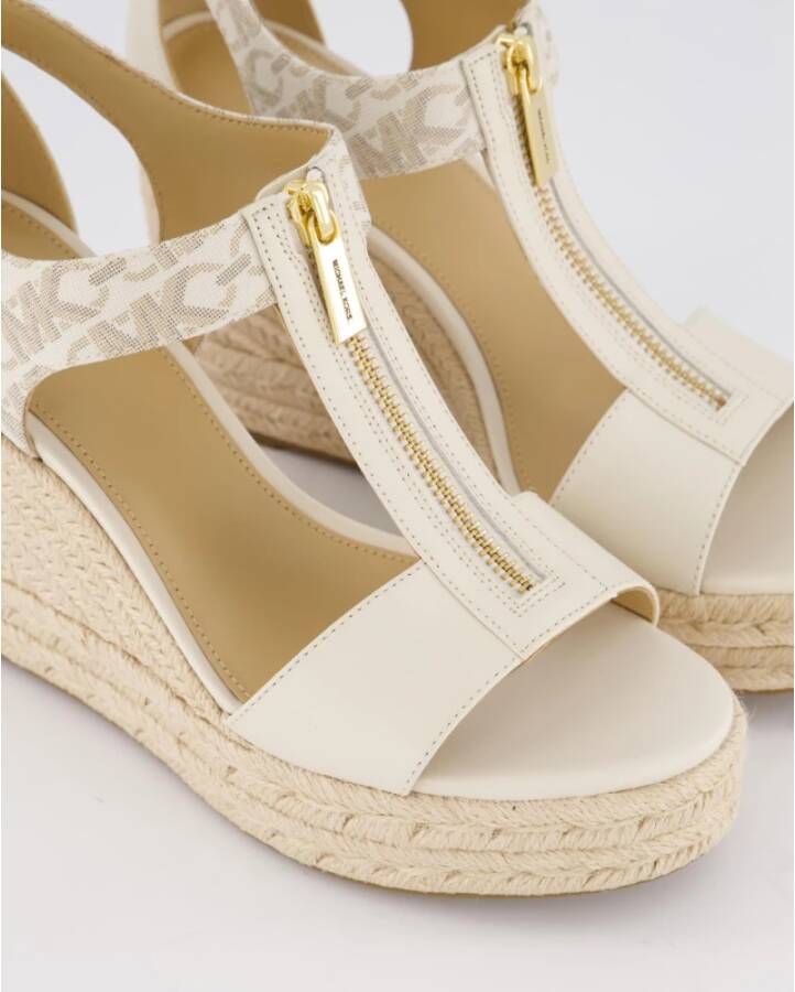 Michael Kors Wedge Sandaal Vanille Stijlvol White Dames