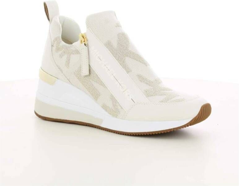 Michael Kors Willis Logo Stretch Breat Trainer Beige Dames