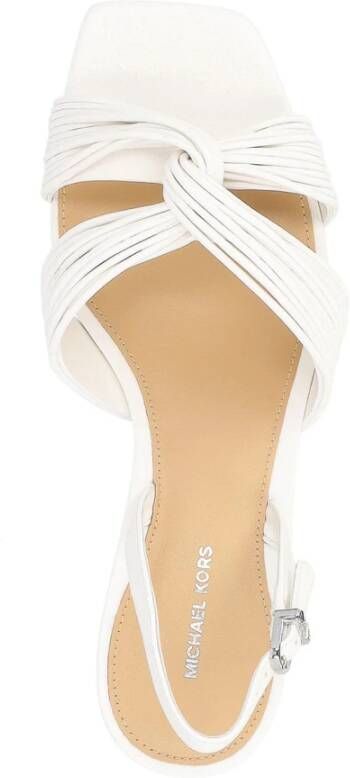 Michael Kors Witte Kitten Sandaal Alessia Stijl