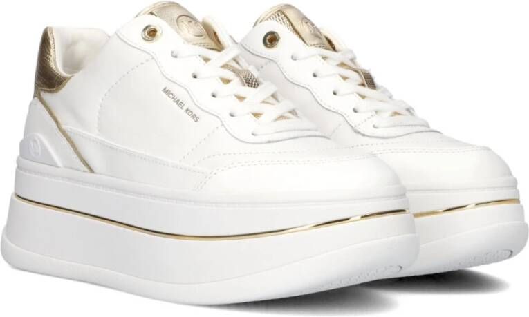 Michael Kors Low Top Sneakers Hayes Laces Up White Dames