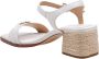 Michael Kors Witte leren sandaal met jute hak - Thumbnail 2