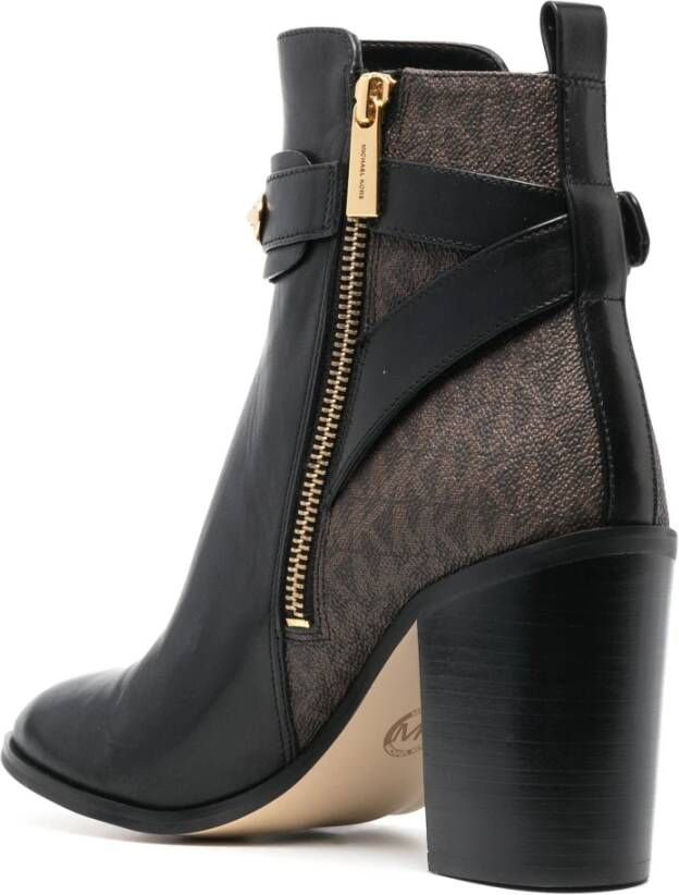 Michael Kors Zwarte Haklaars Enkellaarzen Black Dames