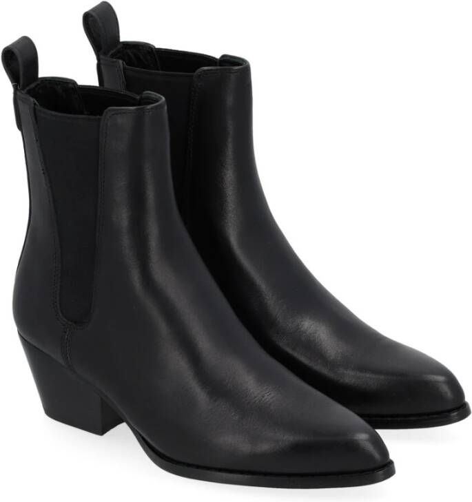 Michael Kors Kinlee Lederen Texaanse Laars Black Dames