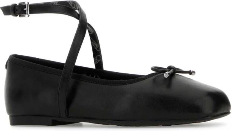 Michael Kors Zwarte Leren Collette Ballerina's Schoenen