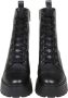 Michael Kors Zwarte Leren Enkellaars met Gouden Logo Black Dames - Thumbnail 2