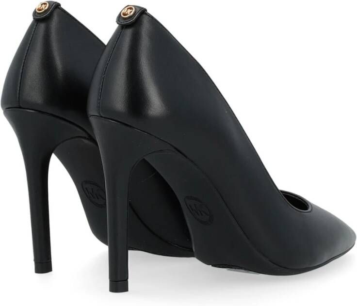 Michael Kors Zwarte Leren Hoge Pump Black Dames