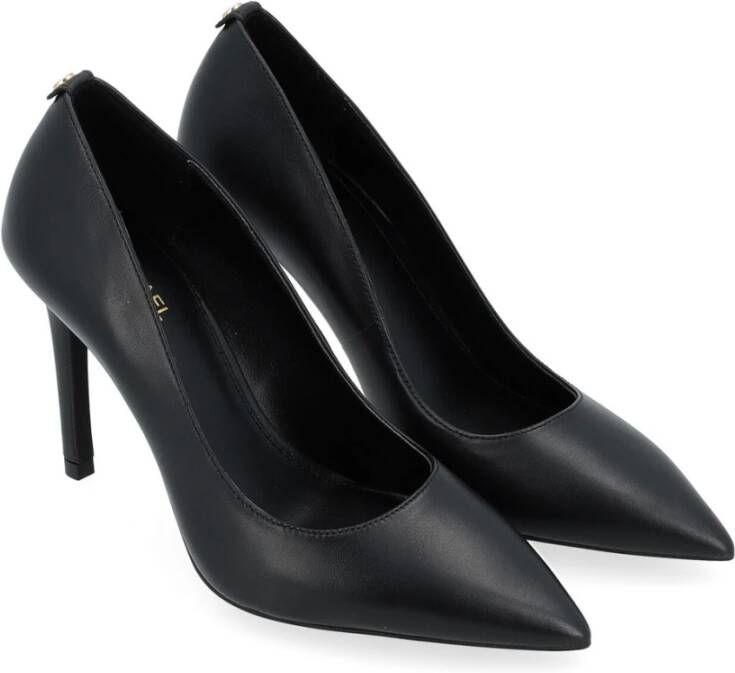 Michael Kors Zwarte Leren Hoge Pump Black Dames