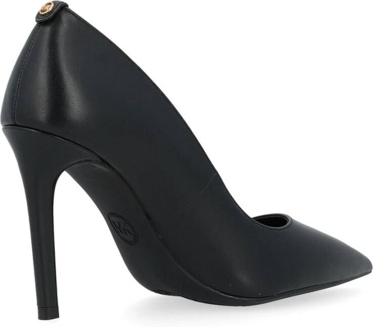 Michael Kors Zwarte Leren Hoge Pump Black Dames