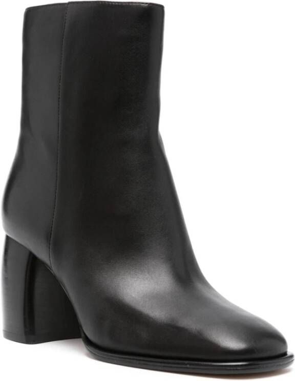 Michael Kors Zwarte leren enkellaarzen Black Dames