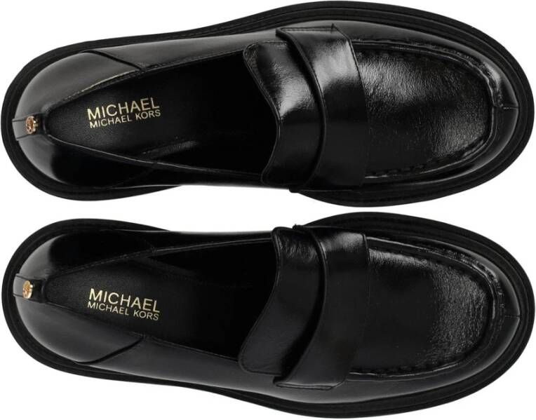 Michael Kors Zwarte leren Rocco hakken loafer