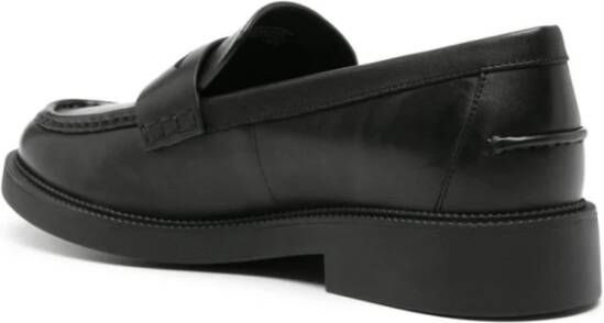 Michael Kors Zwarte leren sandalen slip-on ronde neus Black Dames