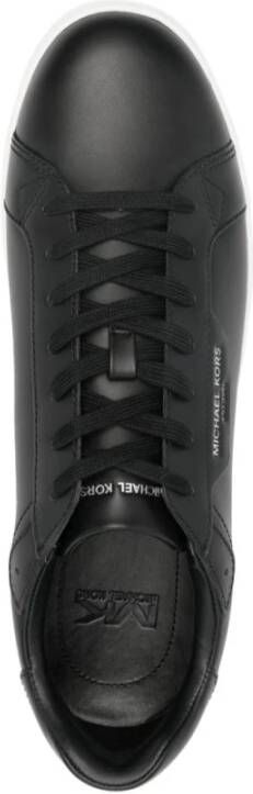 Michael Kors Zwarte leren sneakers amandel teen Black Heren