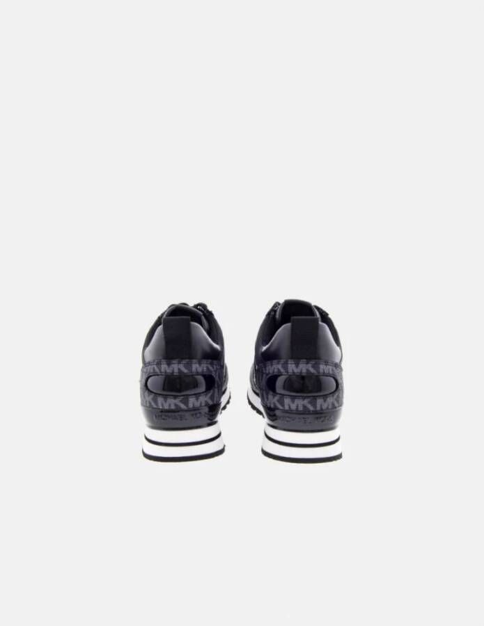 Michael Kors Zwarte Monogram Wilma Sneakers Black Dames