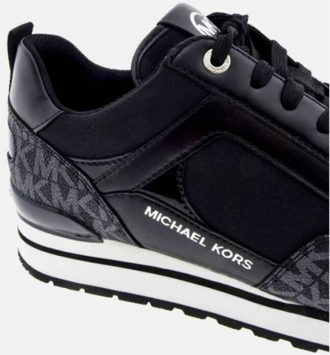 Michael Kors Zwarte Monogram Wilma Sneakers Black Dames