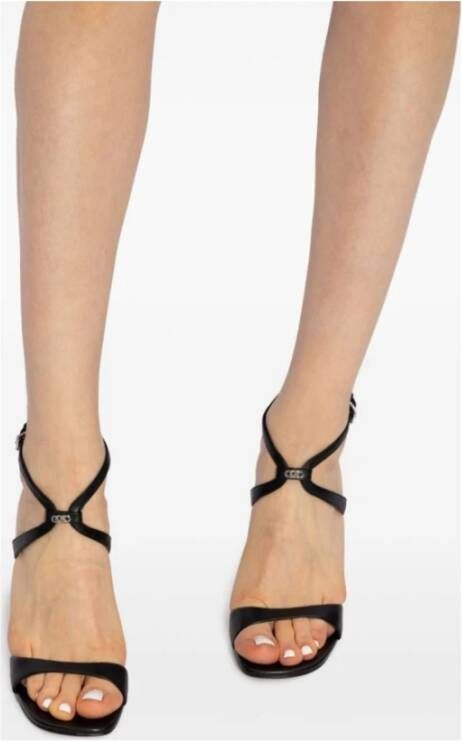 Michael Kors Zwarte Platte Sandaal Black Dames