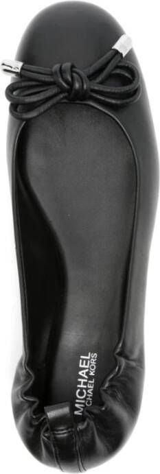 Michael Kors Zwarte leren ballerina schoenen Black Dames