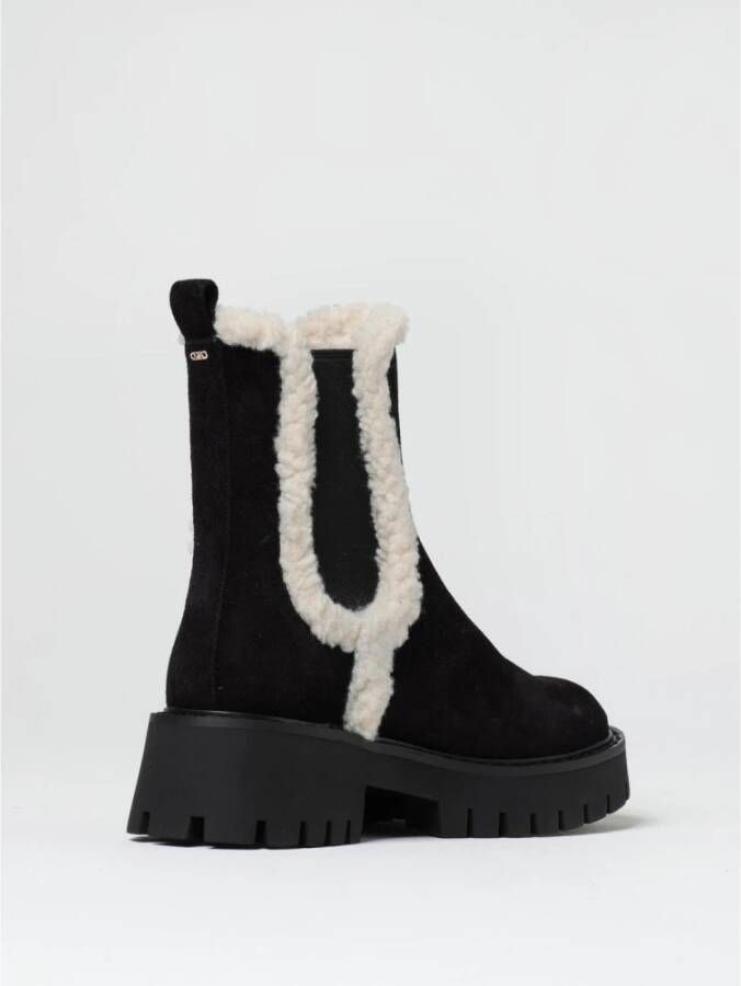 Michael Kors Zwarte Shearling Enkellaarsjes