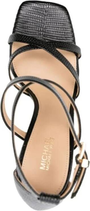 Michael Kors Zwarte Strappy Platte Sandaal Black Dames