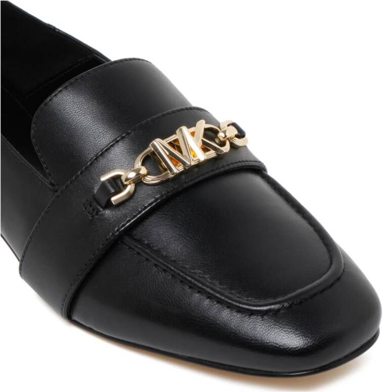 Michael Kors Zwarte Tiffanie Loafer met Gouden Logo