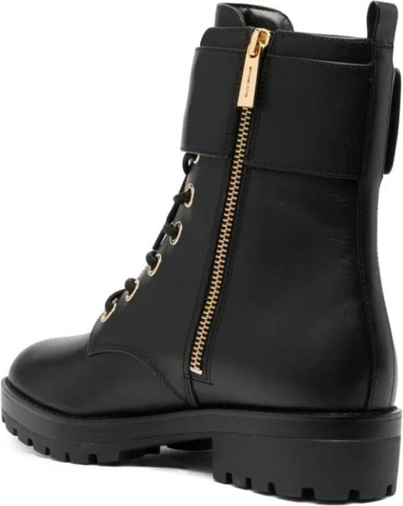 Michael Kors Zwarte Veterschoen Enkellaars Black Dames