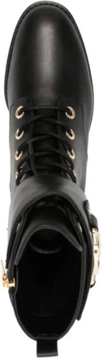 Michael Kors Zwarte Veterschoen Enkellaars Black Dames