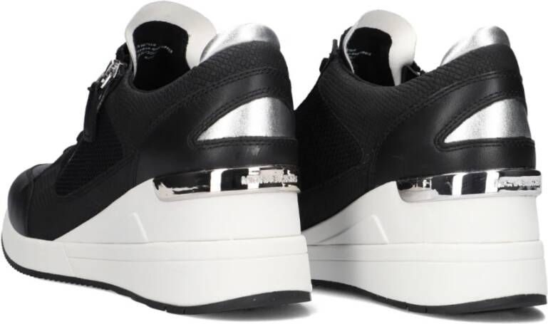 Michael Kors Zwarte Wedge Sneakers Elegante Stijl Black Dames