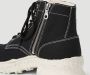 Mihara Yasuhiro Canvas Laarzen Avant-Garde Vierkante Neus Vetersluiting Black Heren - Thumbnail 5