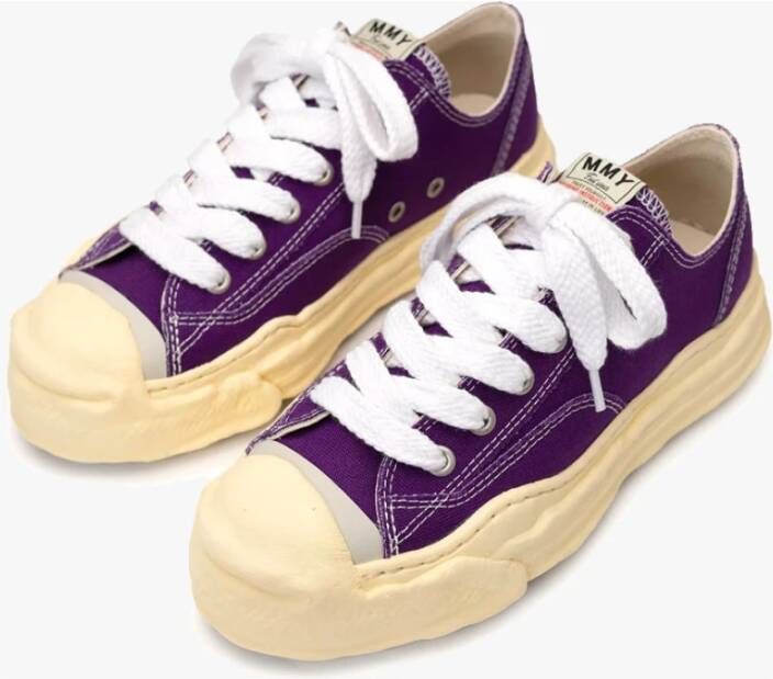 Mihara Yasuhiro Canvas Sneakers met Rubberen Zool Purple Heren