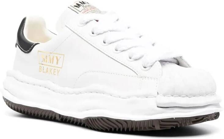 Mihara Yasuhiro Leren lage sneakers