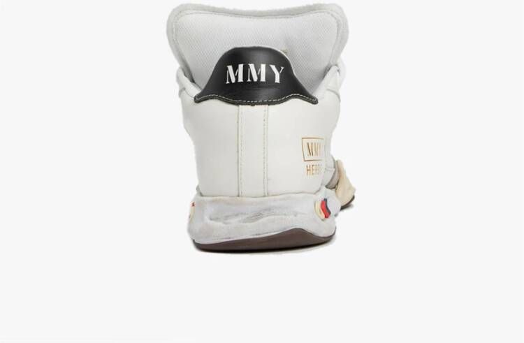 Mihara Yasuhiro Leren Sneakers met Japans Ontwerp White Heren