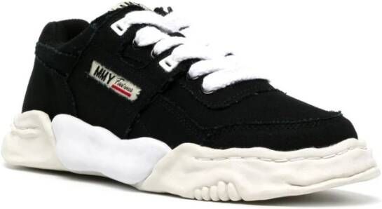 Mihara Yasuhiro Witte Canvas Lage Sneakers Black Heren