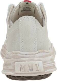 Mihara Yasuhiro Witte lage sneaker van leer White Dames