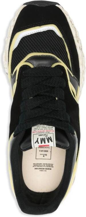 Mihara Yasuhiro Zwarte Logo Patch Sneakers Rubberen Zool
