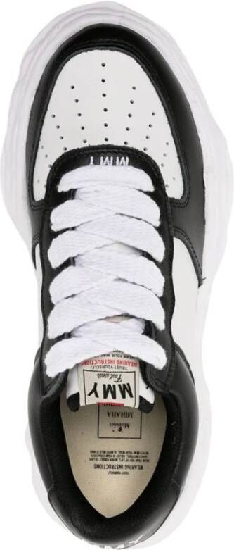 Mihara Yasuhiro Zwart Wit Leren Lage Sneaker Multicolor Heren