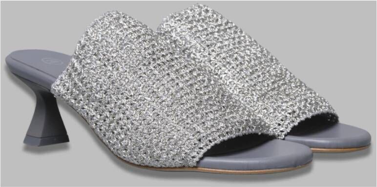 Miista Zilveren Hak Sandalen Marilia Stijl