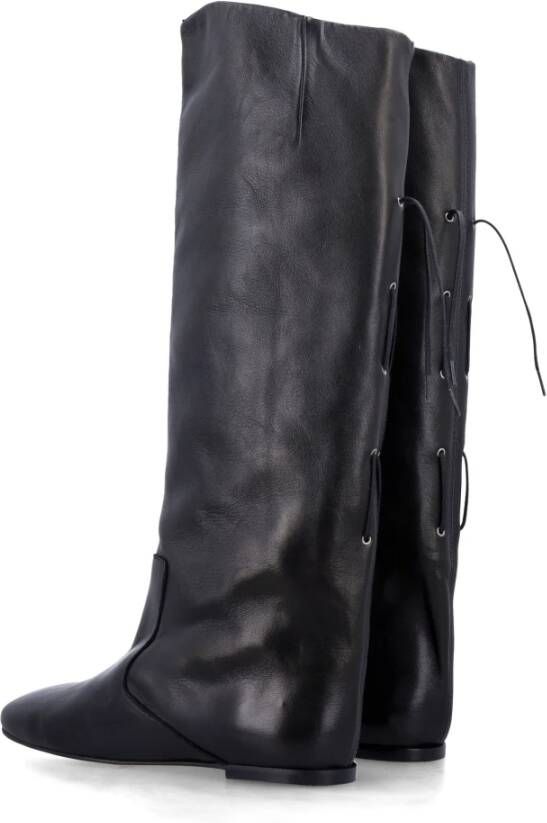 Miista Zwarte Gesloten Hoge Laarzen Aw25