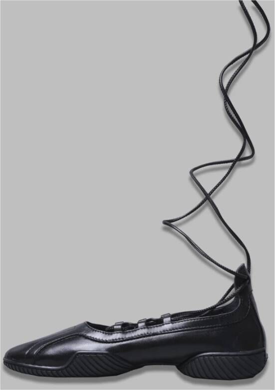 Miista Zwarte Kant Brogues Platte Schoenen