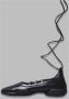 Miista Zwarte Kant Brogues Platte Schoenen - Thumbnail 2