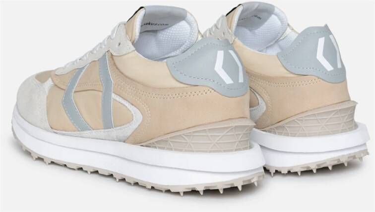Mikakus Barcelona Beige Nubuck Leren Sneakers